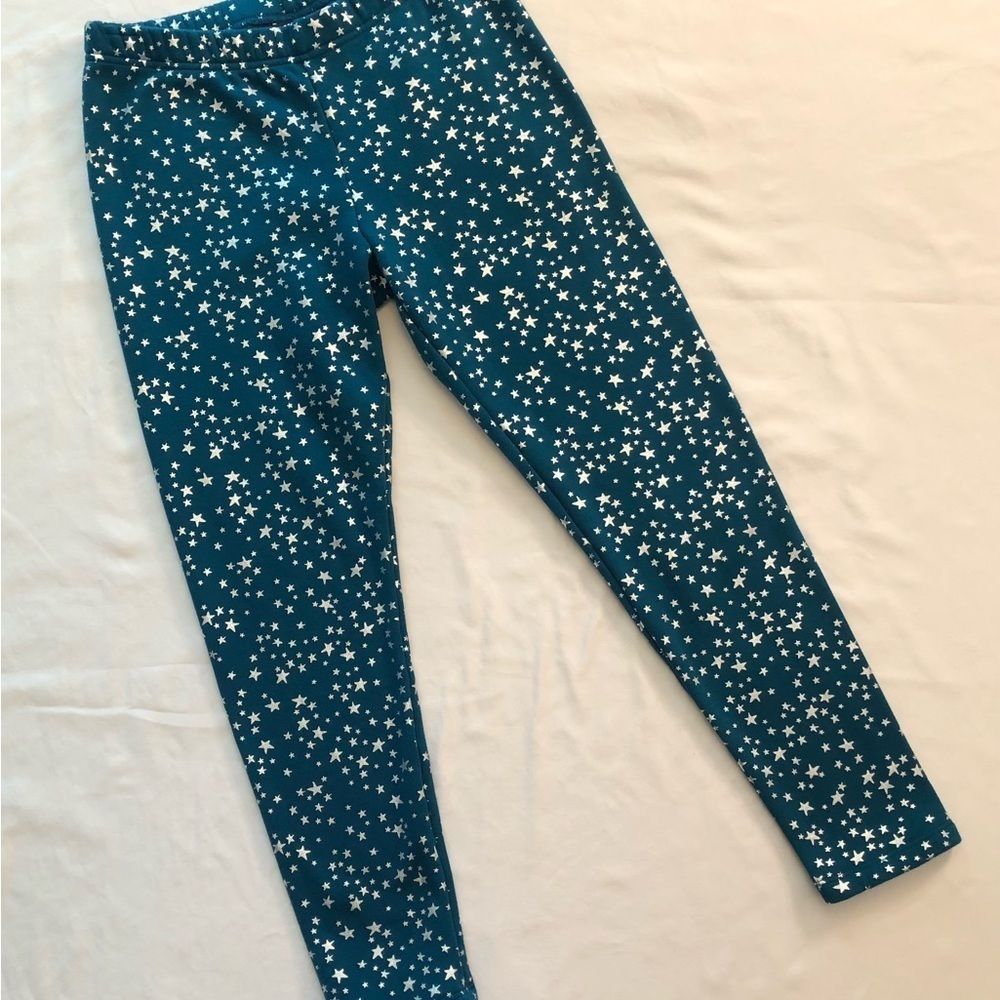 Lands End Starry Teal Kids Leggings Size XL (14-16)